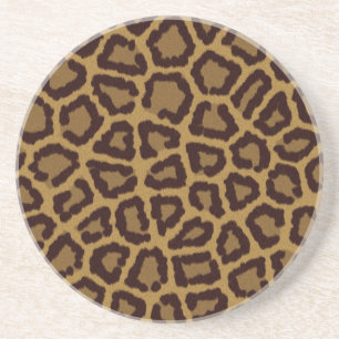 Tile background with a leopard fur coaster