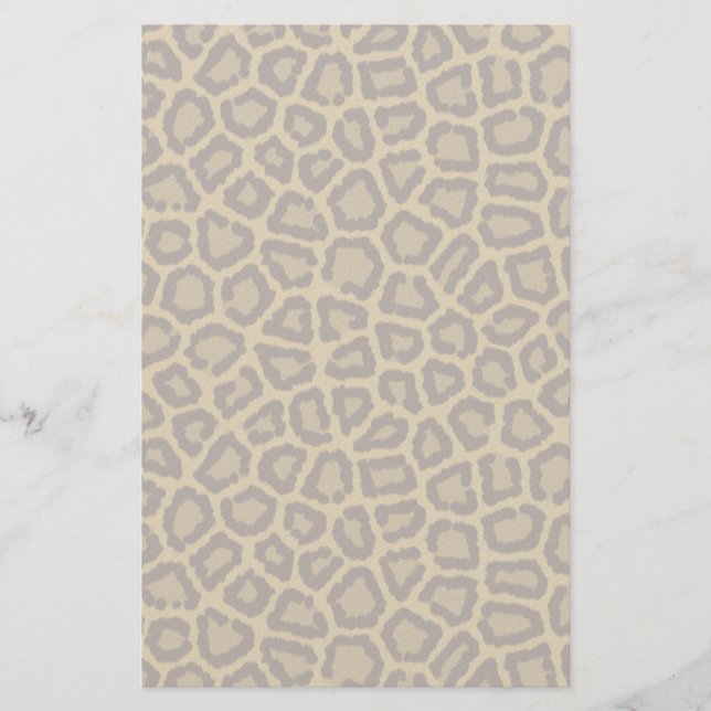 Tile background with a leopard fur stationery (Front)