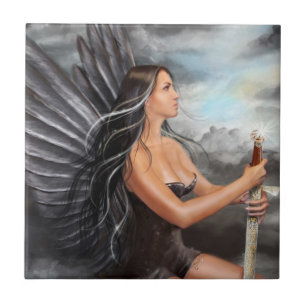 Tile black angel