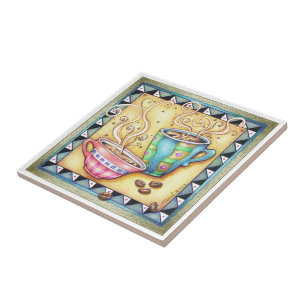 TILE, COASTER - COOL BEANS! COFFEE ART