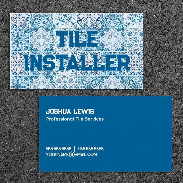 Tile Contractor Business Card (Tile Contractor Business Cards)