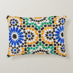Tile decoration at Bahia Palace Decorative Cushion