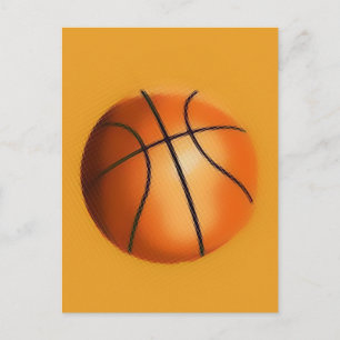 Tile Effect Basketball Postcard