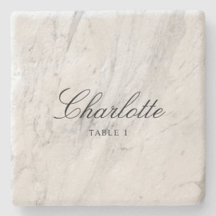 Tile Escort Card Unique Elegant Wedding Place Card Stone Coaster