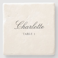 Tile Escort Card Unique Elegant Wedding Place Card