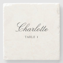 Tile Escort Card Unique Elegant Wedding Place Card Stone Coaster