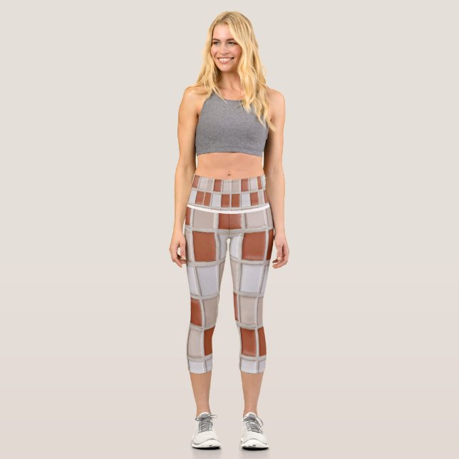 Tile High Waisted Capris (Front)