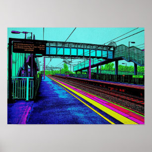 Tile Hill Railway Station Pop Art Style Poster