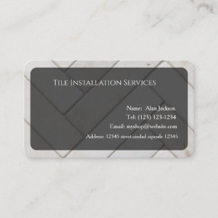 Tile Installation Services Business card editable