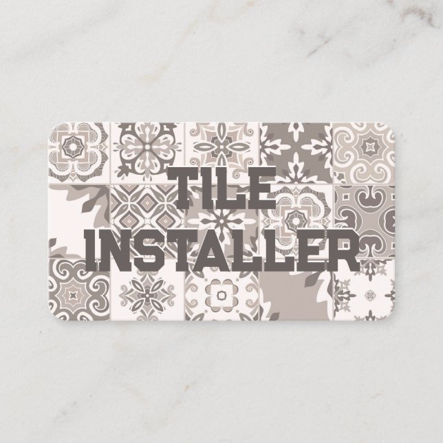 Tile Installer Business Card (Front)