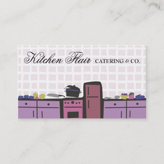 tile kitchen cooking tomato sauce business cards (Front)
