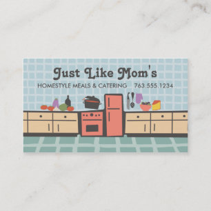 Tile kitchen cooking tomato sauce chef biz card
