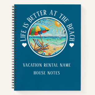 Tile Look Beach VACATION RENTAL, House Notes Notebook