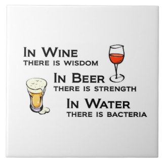 Tile or Trivet with Wine and Beer Lovers humour