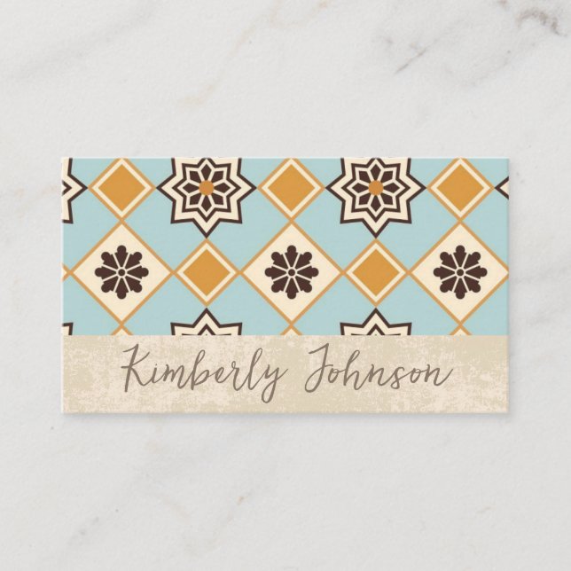 Tile Pattern Business Card (Front)