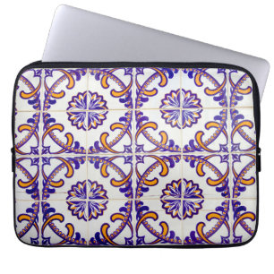 Tile pattern close-up, Portugal Laptop Sleeve