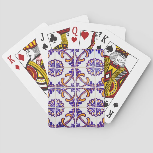 Tile pattern close-up, Portugal Playing Cards (Back)