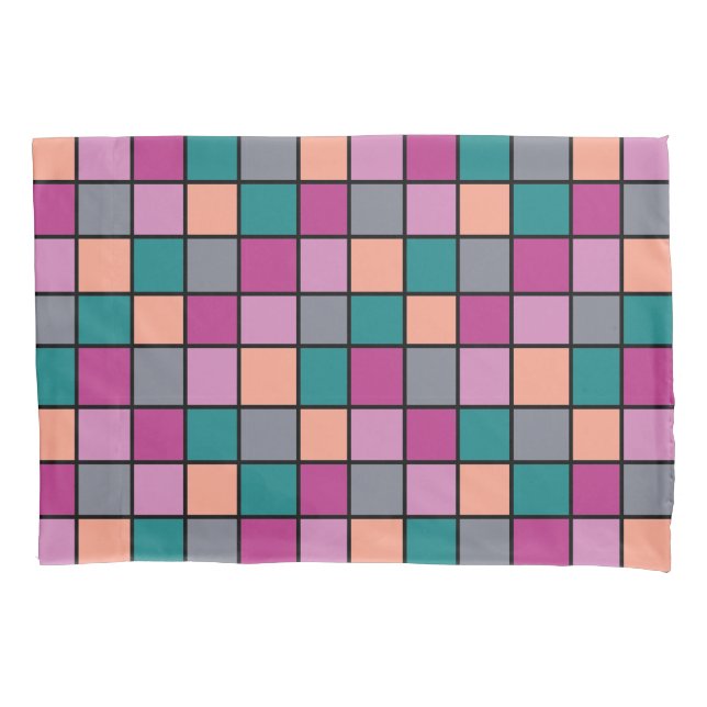 Tile pattern large print pillowcase (Front)