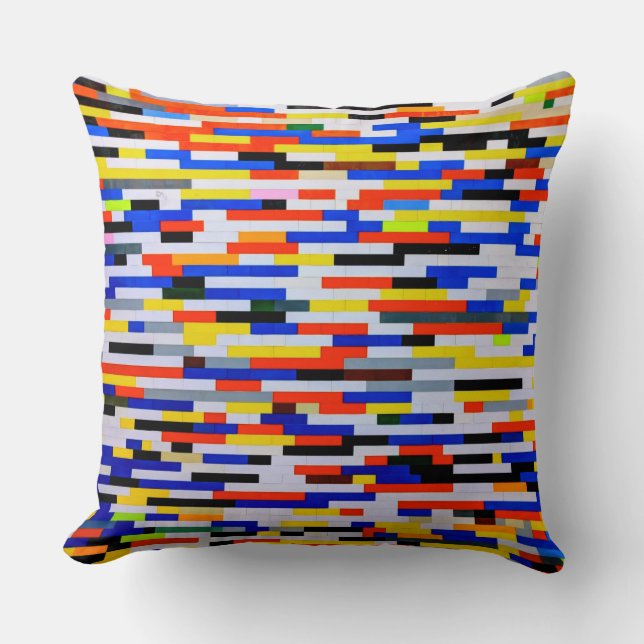 Tile Primary Colour Building Blocks Cushion (Front)