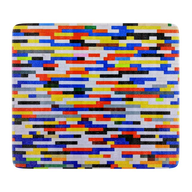 Tile Primary Colour Building Blocks Cutting Board (Front)