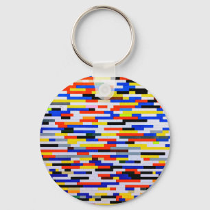 Tile Primary Colour Building Blocks Key Ring