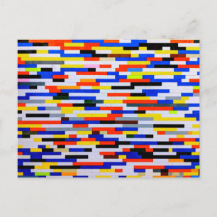 Tile Primary Colour Building Blocks Postcard