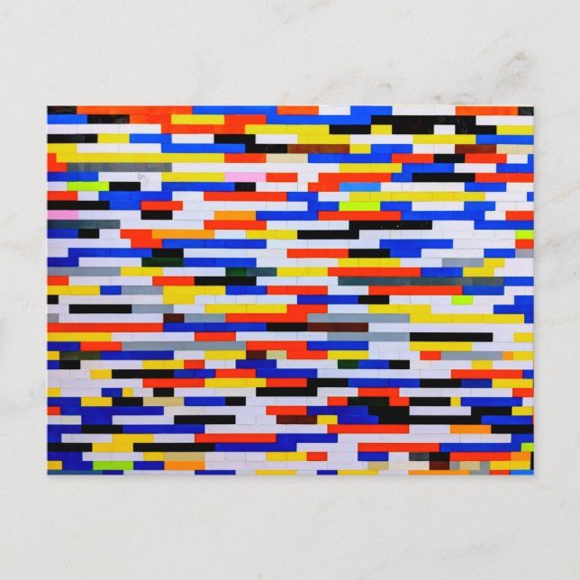 Tile Primary Colour Building Blocks Postcard (Front)