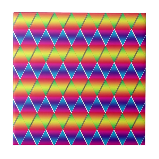 Tile - Rainbow Diamonds (Front)