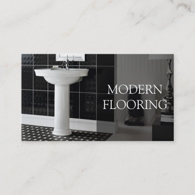 Tile Stone Granite Marble Construction Flooring Business Card (Front)