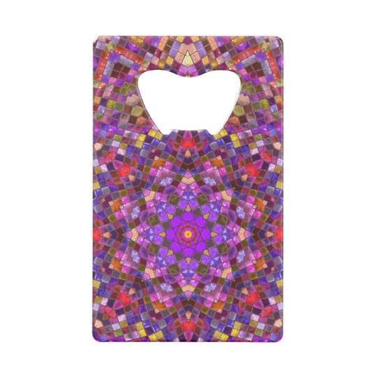 Tile Style Kaleidoscope Credit Card Openers