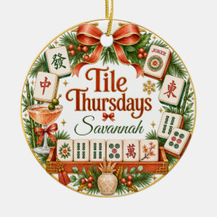 Tile Thursdays Mahjong Ornament Mahjong Club Gift