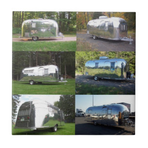 Tile Vintage retro Aluminium Camper Travel