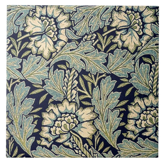 Tile with Anemone fabric design by William Morris (Front)