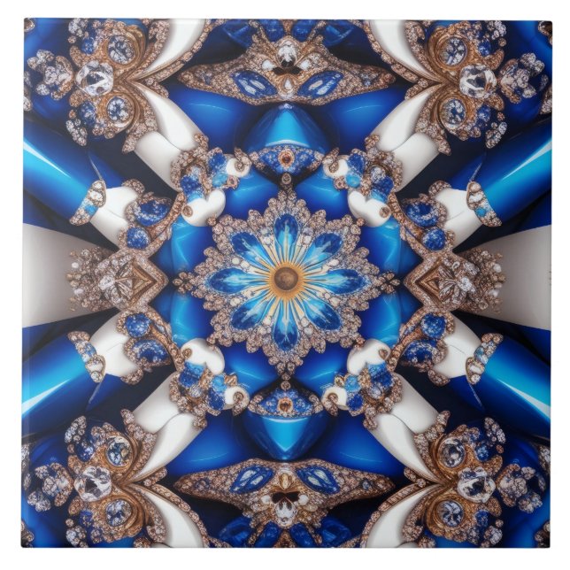 Tile with Argentinian Colours modern Design (Front)