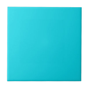 Tile with Bright Neon Teal Blue Background