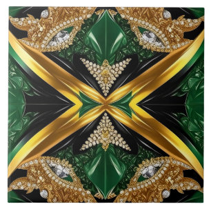 Tile with Jamaican Colours modern Design