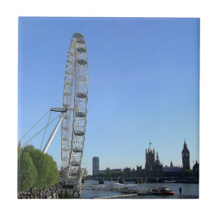 Tile with London Eye Ferris Wheel