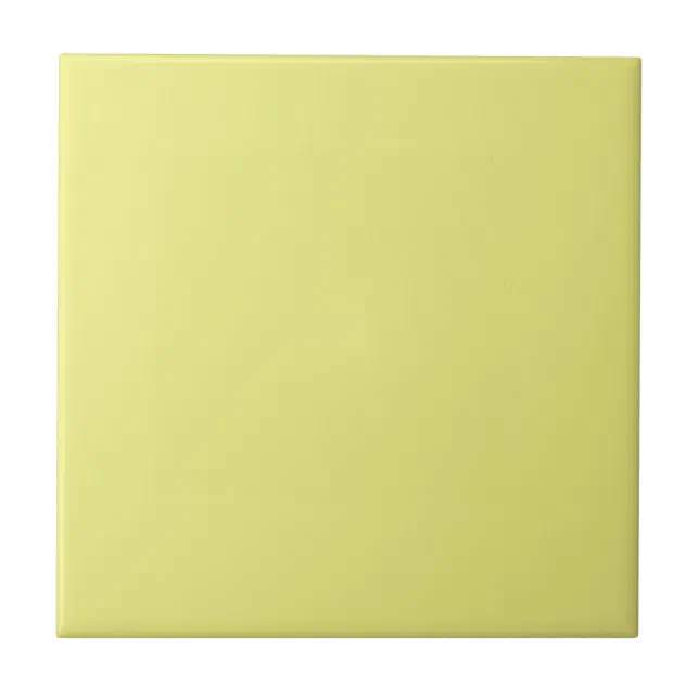 Tile with Pastel Yellow Background | Zazzle