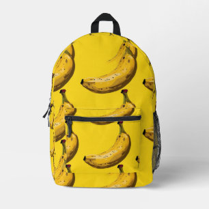 Tiled Banana pattern Printed Backpack