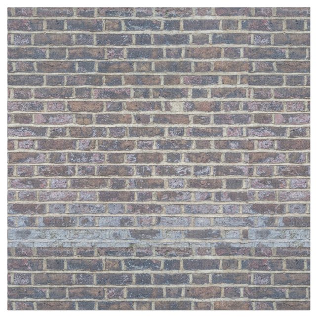 Tiled Brick Wall Urban Texture Pattern Fabric (Close Up)