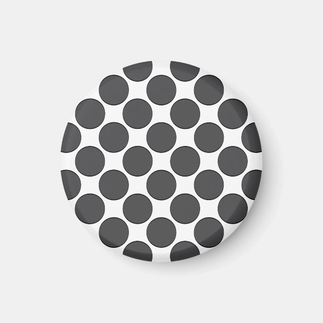 Tiled DarkGrey Dots Magnet (Front)