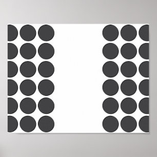 Tiled DarkGrey Dots Poster
