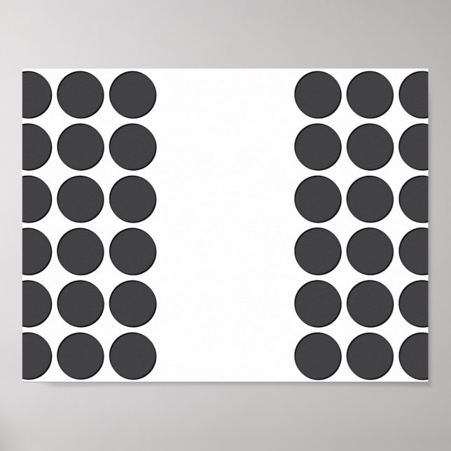 Tiled DarkGrey Dots Poster (Front)