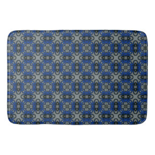 Tiled Flowers A Float Pattern Bath Mat