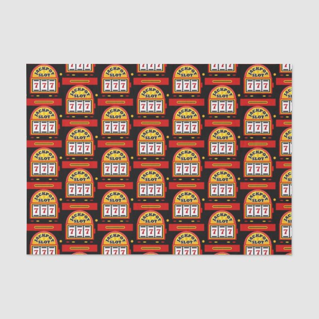 tiled gambling machine casino party tissue paper (Front)