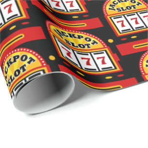 Tiled gambling machine party wrap wrapping paper