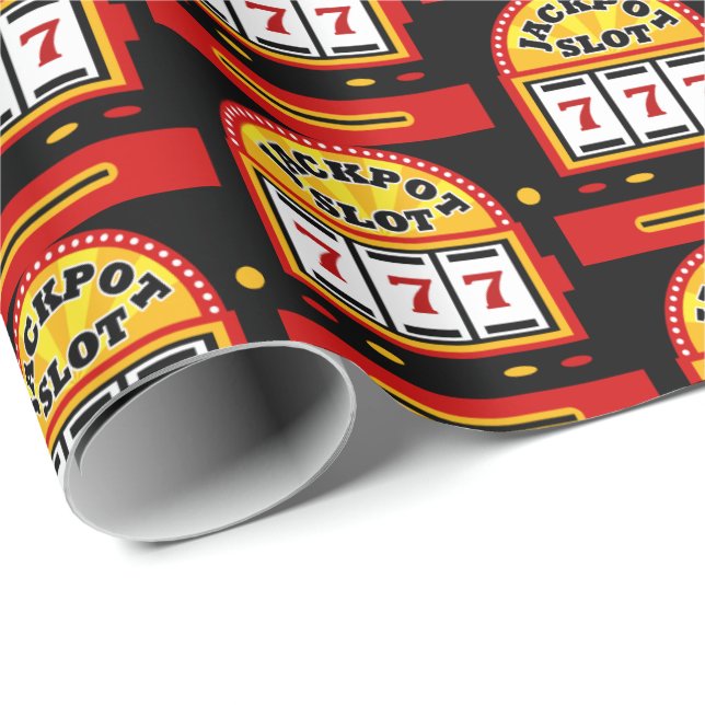 Tiled gambling machine party wrap wrapping paper (Roll Corner)