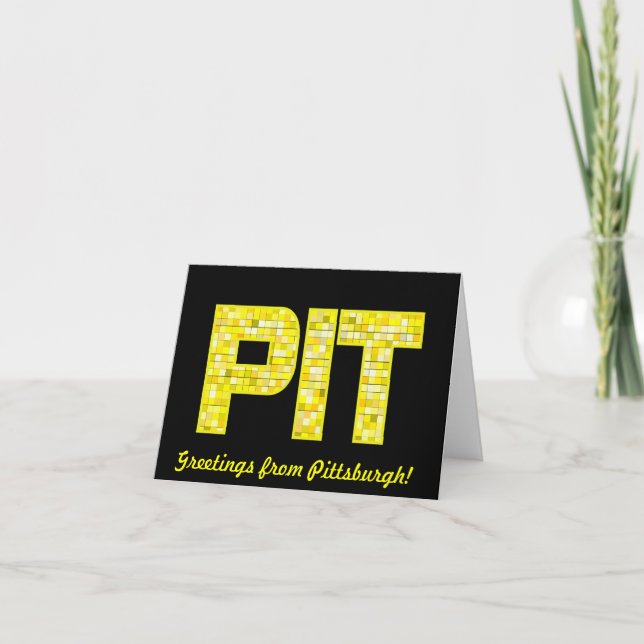 Tiled Greetings from Pittsburgh! Card (Front)