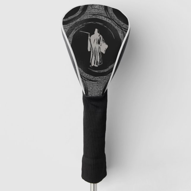 Tiled Grim Reaper Golf Head Cover (Front)