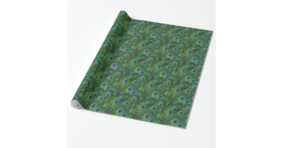 Tiled Image Peacock Gift Wrapping Paper Zazzle